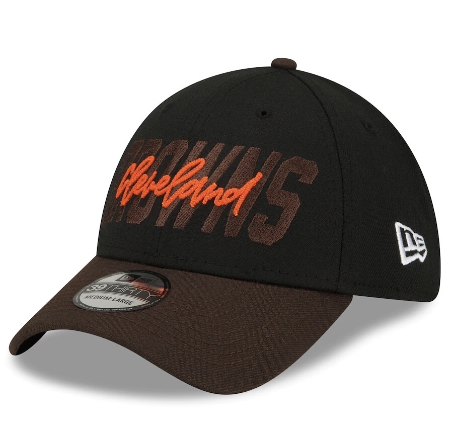 Cleveland Browns Men’s New Era Black NFL Draft 39Thirty Fitted Hat