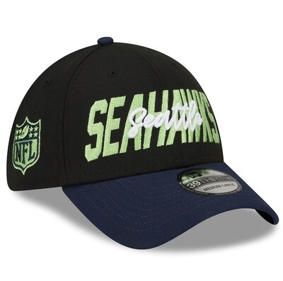 Seattle Seahawks Men’s New Era Black NFL Draft 39Thirty Fitted Hat Seattle Seahawks Men’s New Era Black NFL Draft 39Thirty Fitted Hat