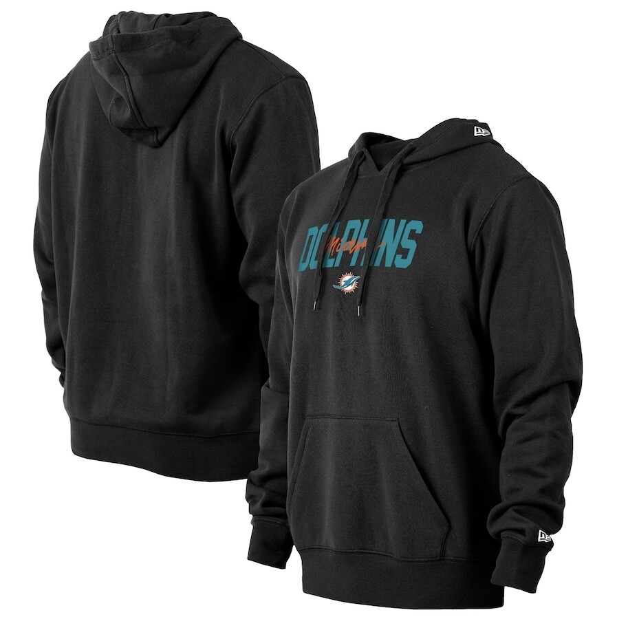 Miami Dolphins Men’s New Era Black NFL Draft Collection Pullover Hoodie