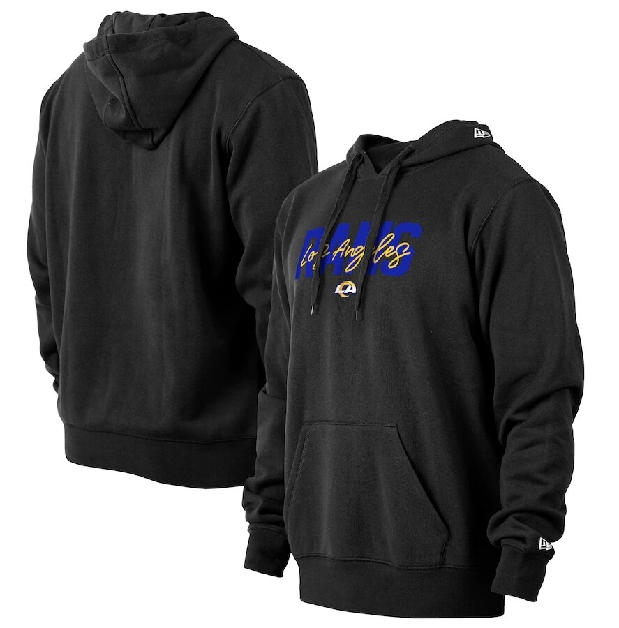 Los Angeles Rams Men’s New Era Black NFL Draft Collection Pullover Hoodie
