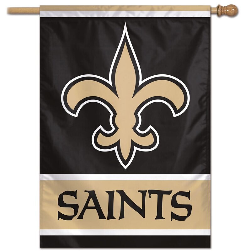 New Orleans Saints Mega Logo 28" x 40" Vertical Flag