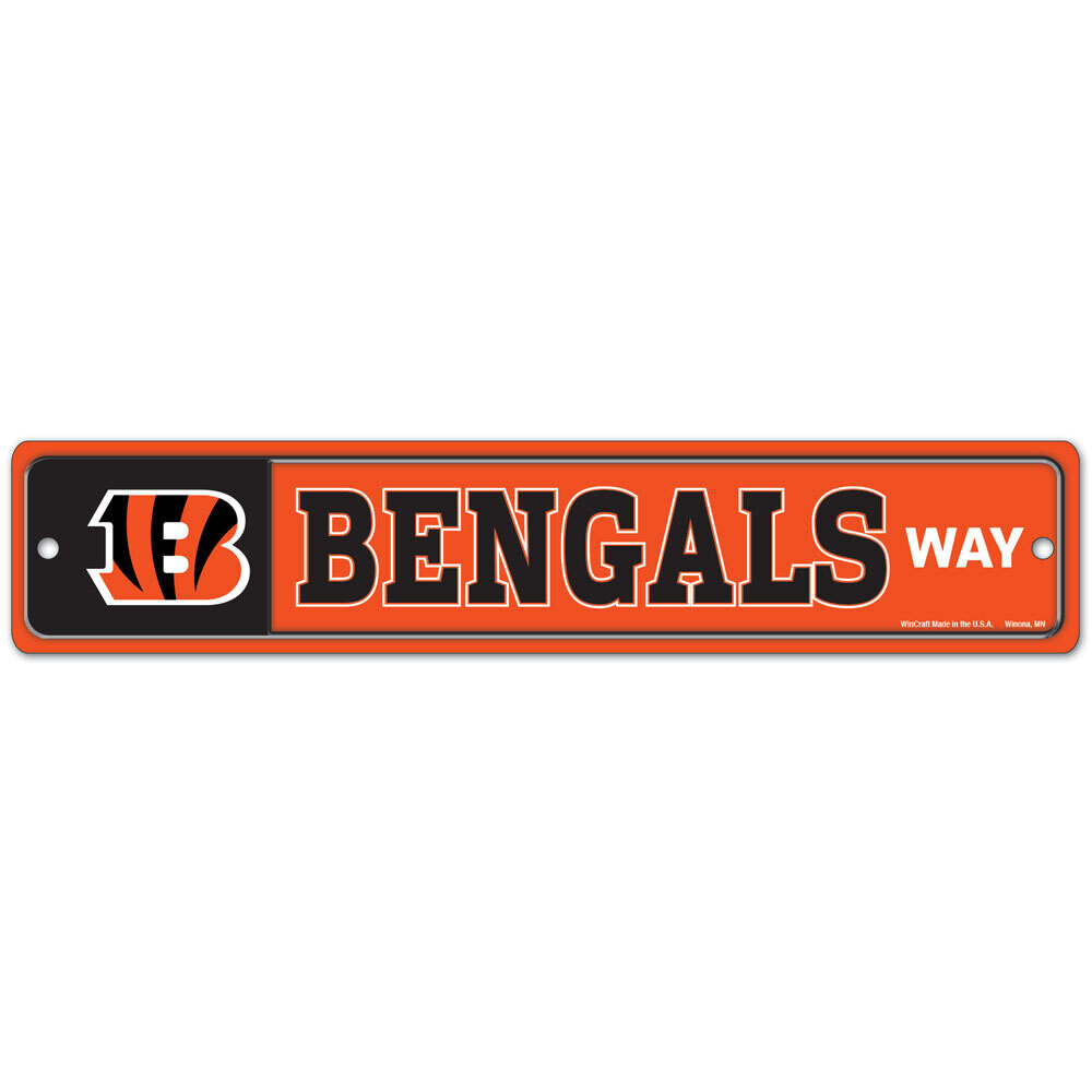 Cincinnati Bengals 3.75" x 19" Team Street Sign