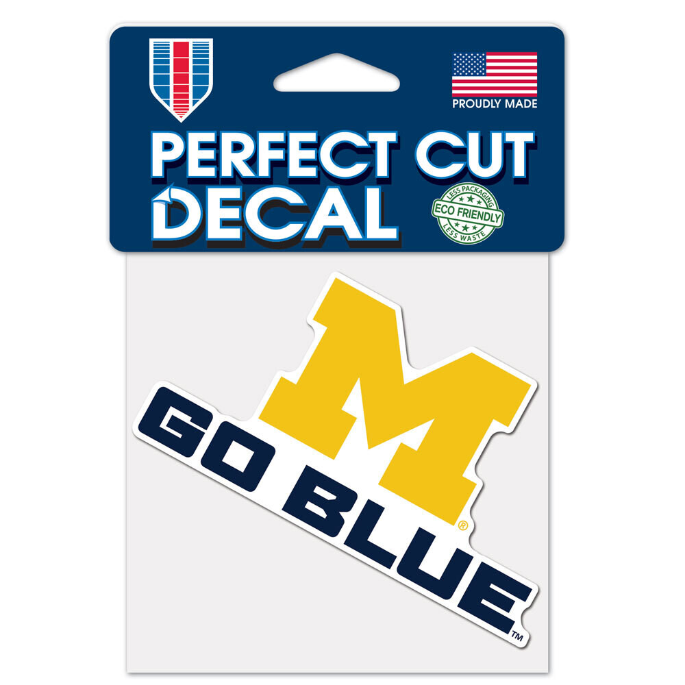 Michigan Wolverines 4" x 4" Perfect Cut Color Decal