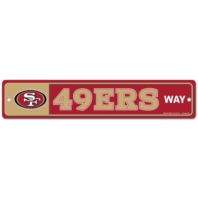 San Francisco 49ers 3.75" x 19" Team Street Sign