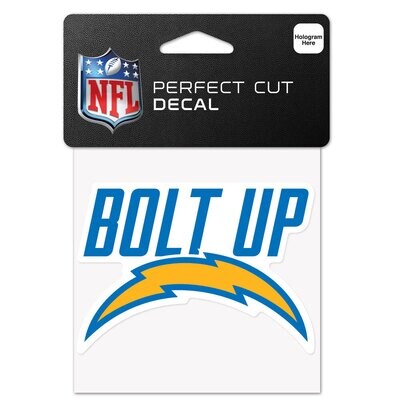 Los Angeles Chargers 4" x 4" Perfect Cut Color Decal
