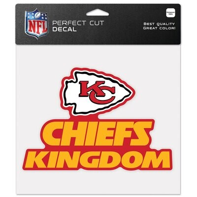 Kansas City Chiefs 8" x 8" Perfect Cut Color Decal