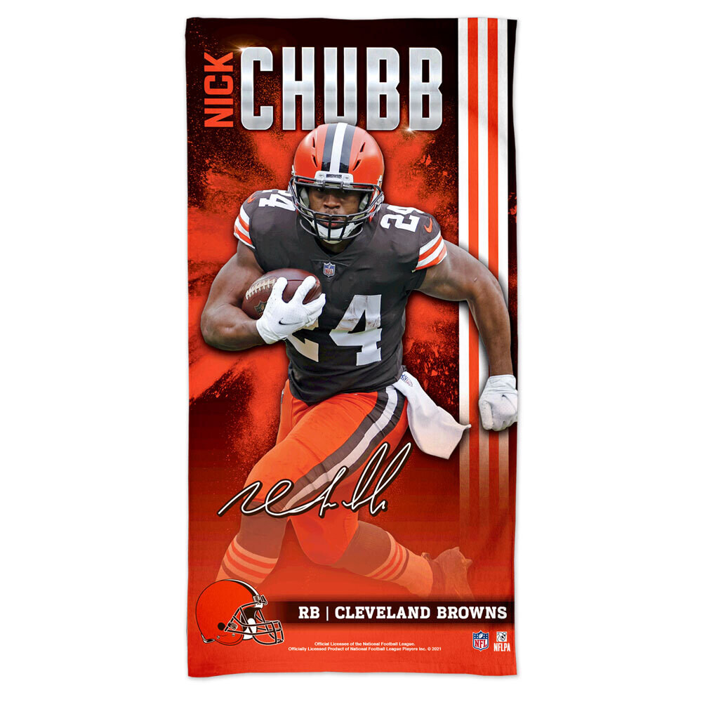 Cleveland Browns Nick Chubb Beach Towel