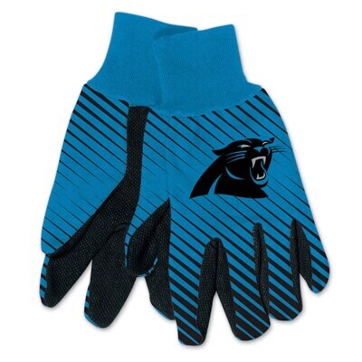 Carolina Panthers Striped Utility Gloves Carolina Panthers Striped Utility Gloves