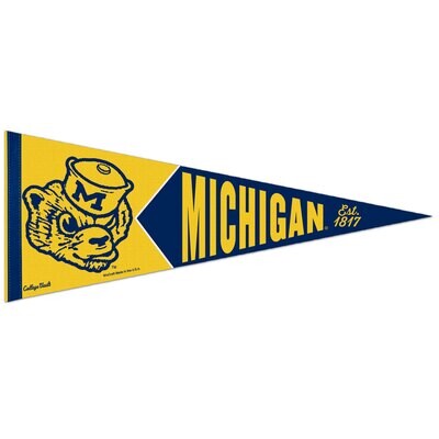 Michigan Wolverines 12" x 30" Premium Pennant