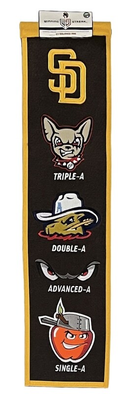 San Diego Padres Affiliate 8” x 32” Heritage Banner