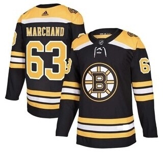 Boston Bruins Brad Marchand Men's Adidas Aeroready Authentic Player Home Jersey