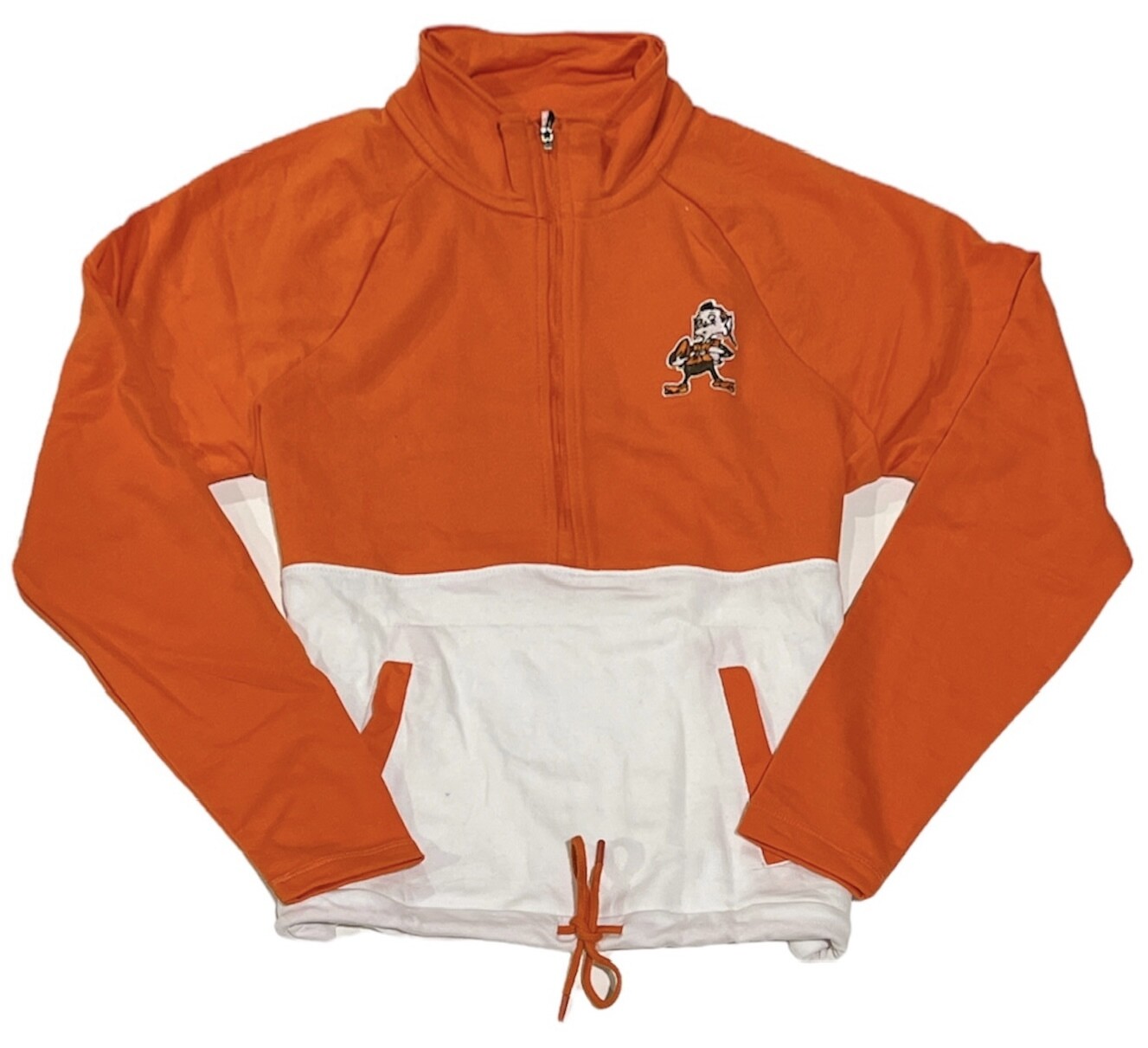 Cleveland Browns Women’s Antigua Orange Harbor Half-Zip Pullover