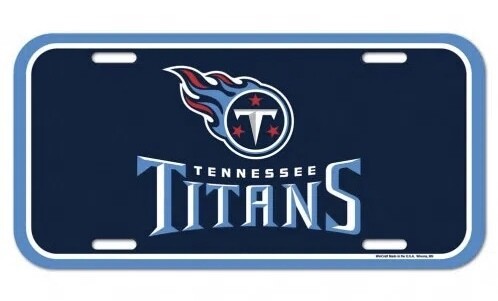 Tennessee Titans Plastic License Plate