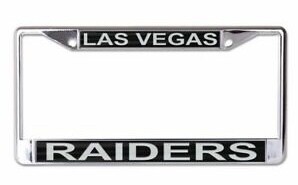 Las Vegas Raiders Laser Chrome Metal License Plate Frame