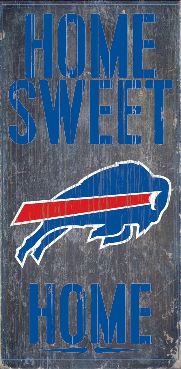 Buffalo Bills 6" x 12" Home Sweet Home Wooden Sign
