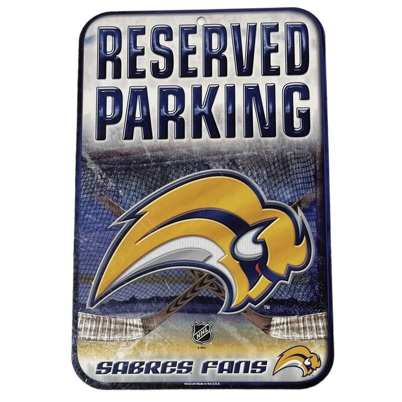 Buffalo Sabres Reserved Parking 12"x 18" Plastic Sign