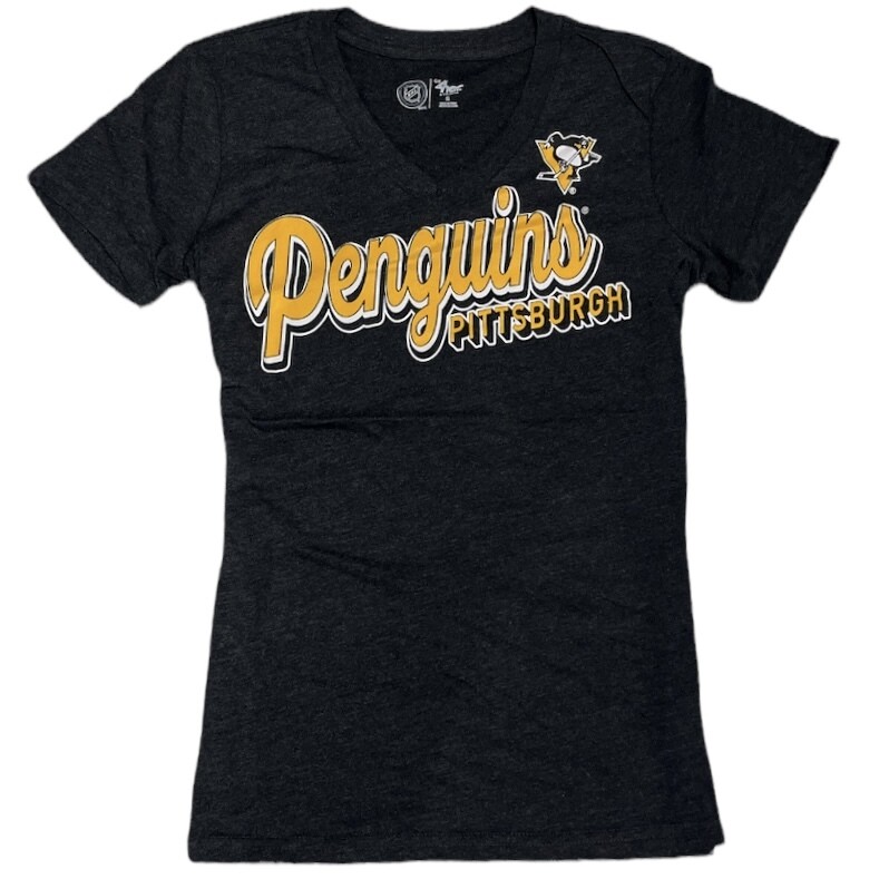 Pittsburgh Penguins Women’s 4Her V-Neck T-Shirt Pittsburgh Penguins Women’s 4Her V-Neck T-Shirt