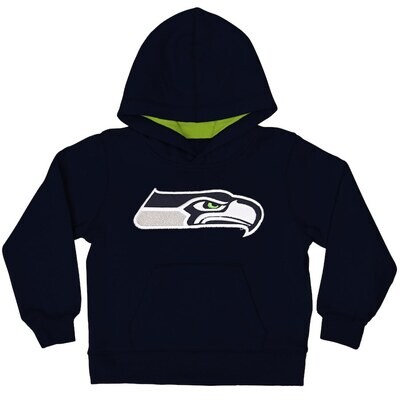 Seattle Seahawks Toddler Fan Gear Primary Logo College Navy Pullover Hoodie