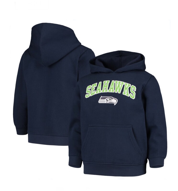 Seattle Seahawks Youth Navy Team Fleece Pullover Hoodie