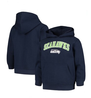 Seattle Seahawks Youth College Navy Team Fleece Pullover Hoodie