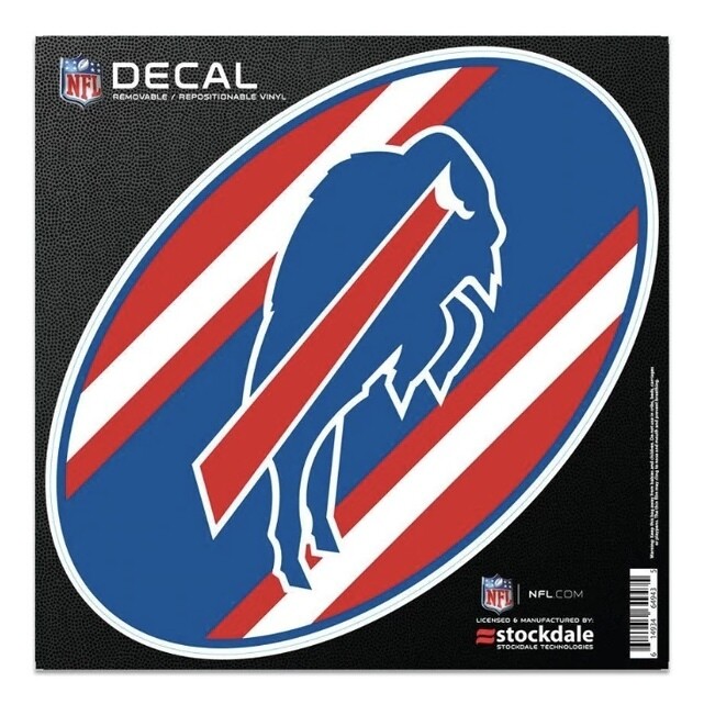 Buffalo Bills 6" x 6" Repositionable Team Stripes Decal