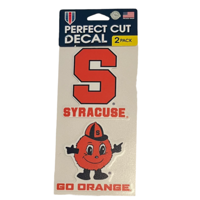 Syracuse Orange 4" x 8" Perfect Cut 2 Piece Decal