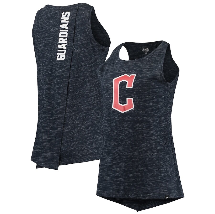 Cleveland Guardians Women’s New Era Space Dye Back-Knot Tank Top