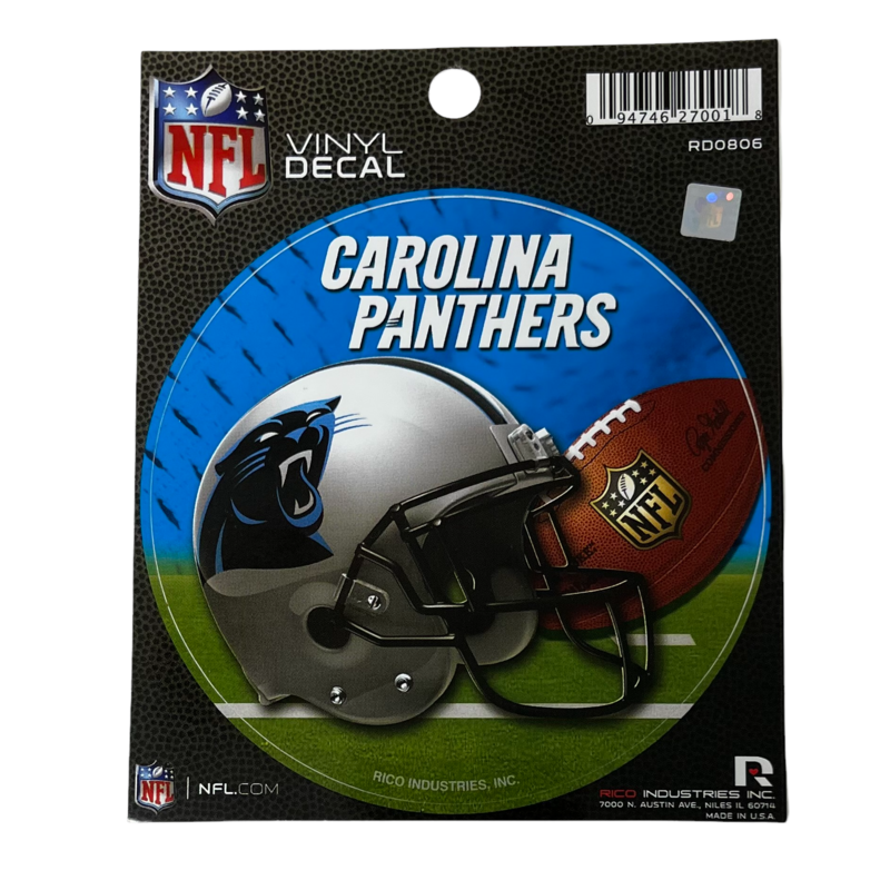 Carolina Panthers 4.5" Vinyl Round Decal