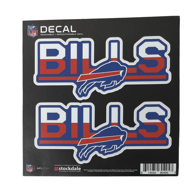Buffalo Bills 6" x 6" Repositionable Team Decal