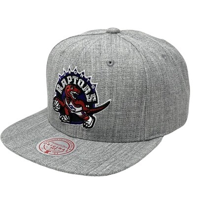 Toronto Raptors Men’s Heather Grey 2.0 Mitchell & Ness Team Snapback Hat