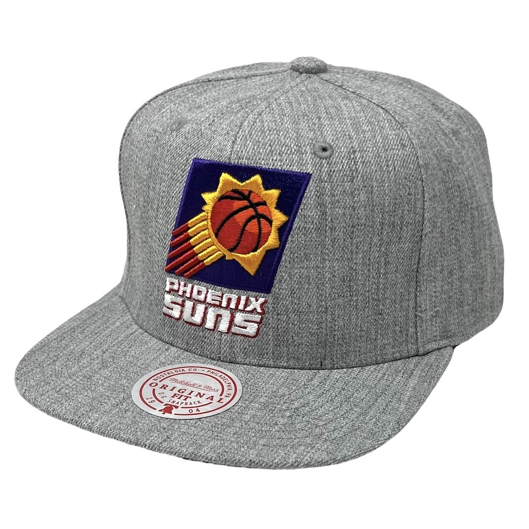 Phoenix Suns Men’s Heather Grey 2.0 Mitchell & Ness Team Snapback Hat