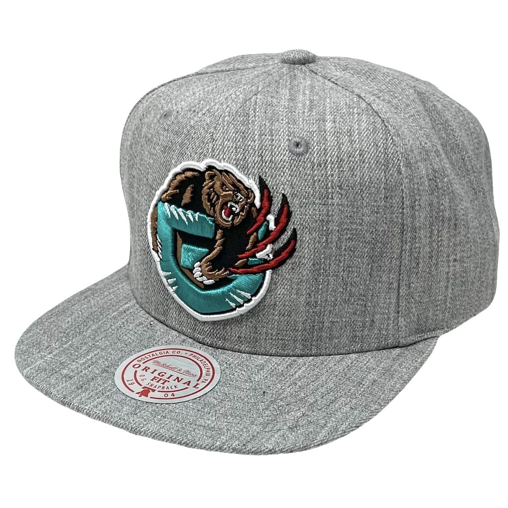 Vancouver Grizzlies Men’s Heather Grey 2.0 Mitchell & Ness Team Snapback Hat