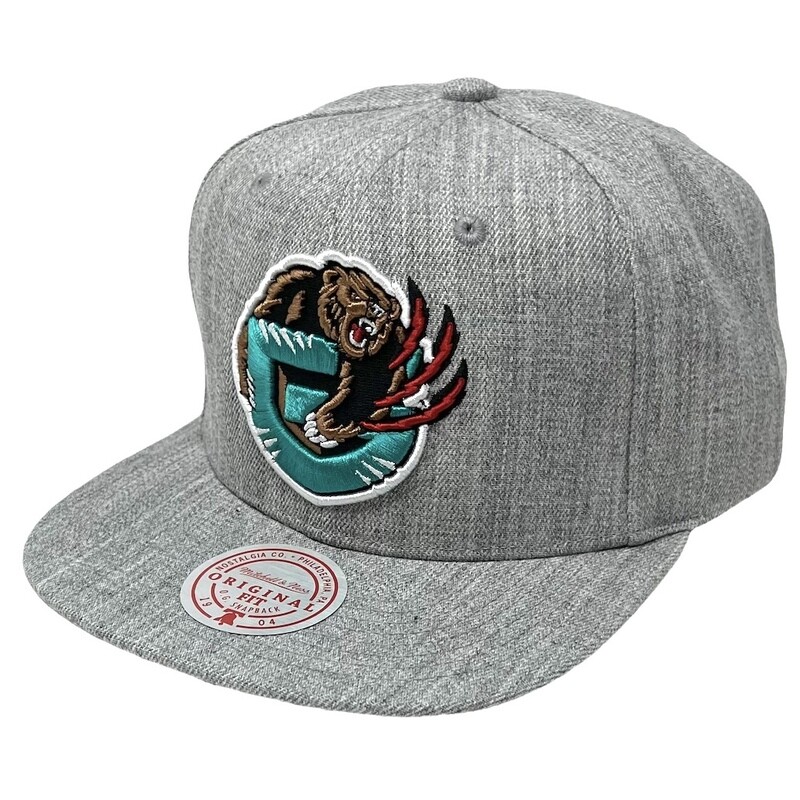 Vancouver Grizzlies Men’s Heather Grey 2.0 Mitchell & Ness Team Snapback Hat