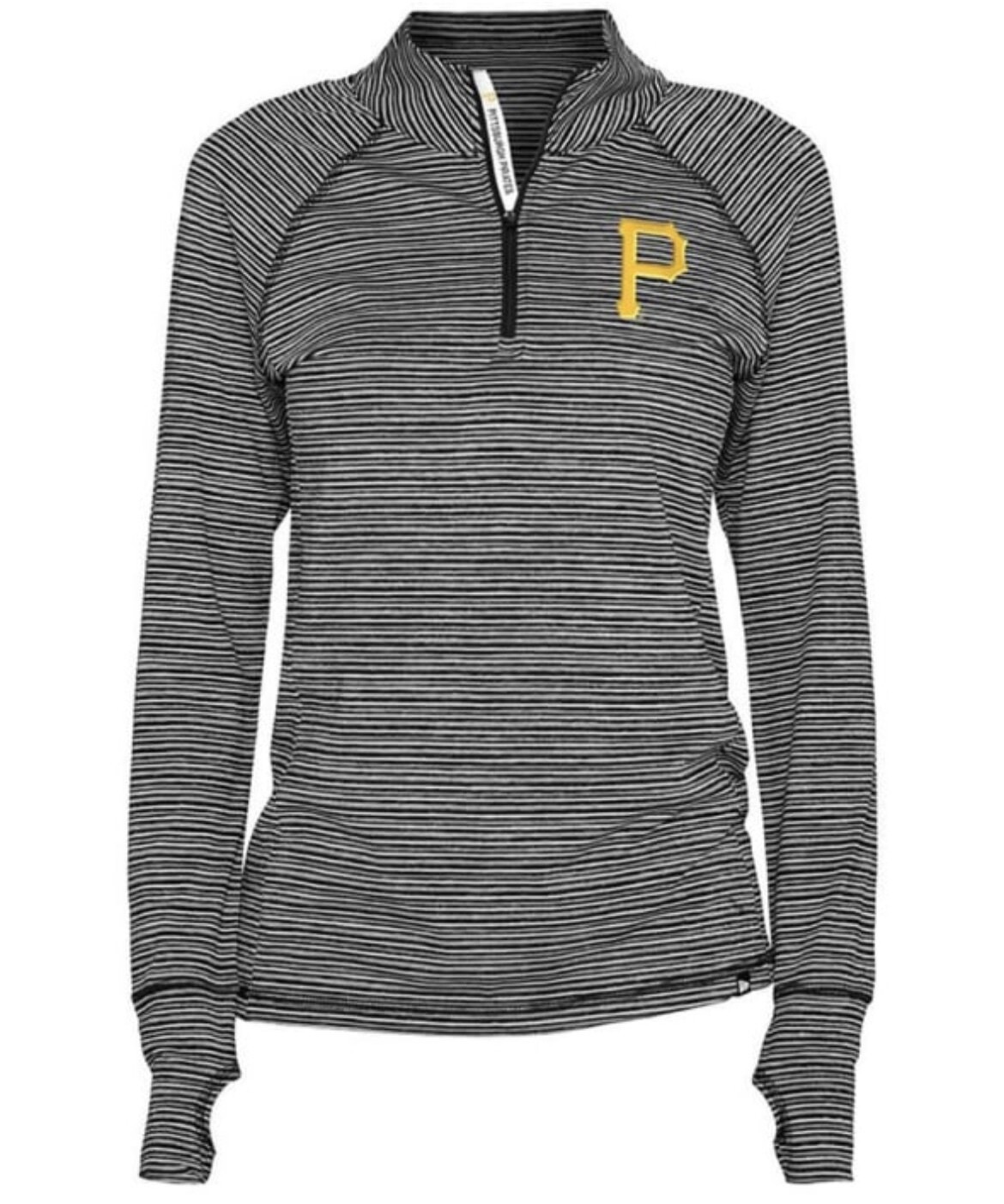 Pittsburgh Pirates Women's New Era Space Dye Quarter-Zip Pullover Shirt