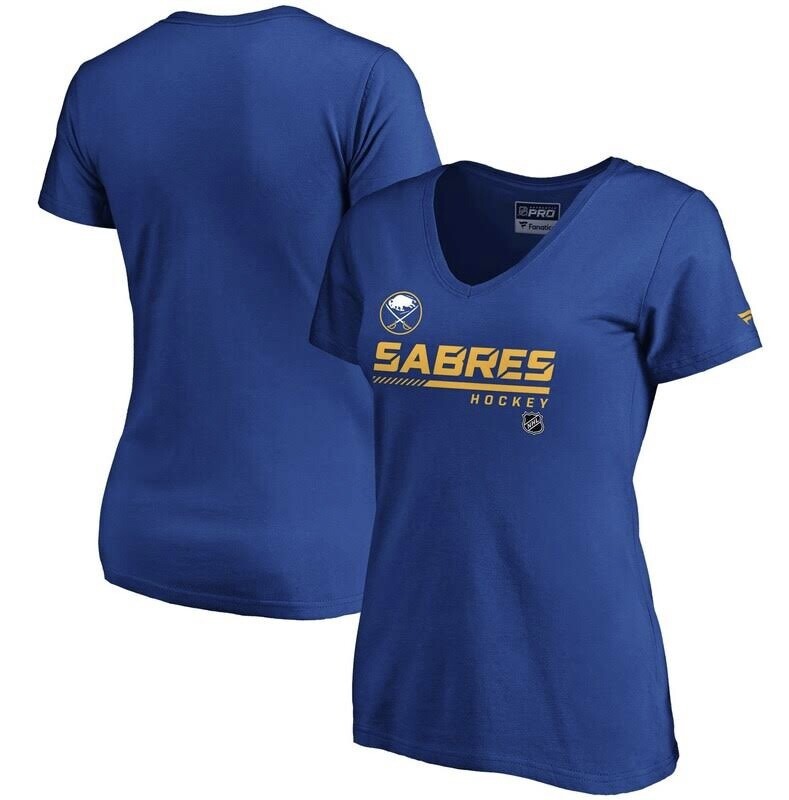 Buffalo Sabres Women’s Fanatics Branded Royal Authentic Pro Core Collection Prime V-Neck T-Shirt