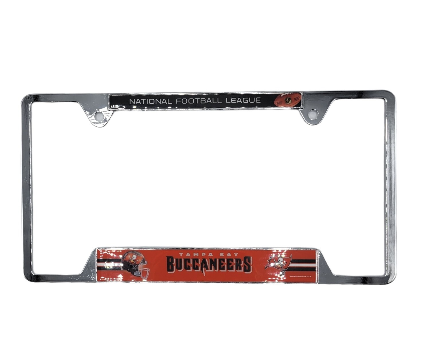 Tampa Bay Buccaneers Chrome Metal License Plate Frame