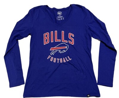 Buffalo Bills Women's Royal 47 V-Neck Long Sleeve Shirt