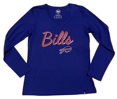 Buffalo Bills Women's Royal 47 V-Neck Long Sleeve Shirt