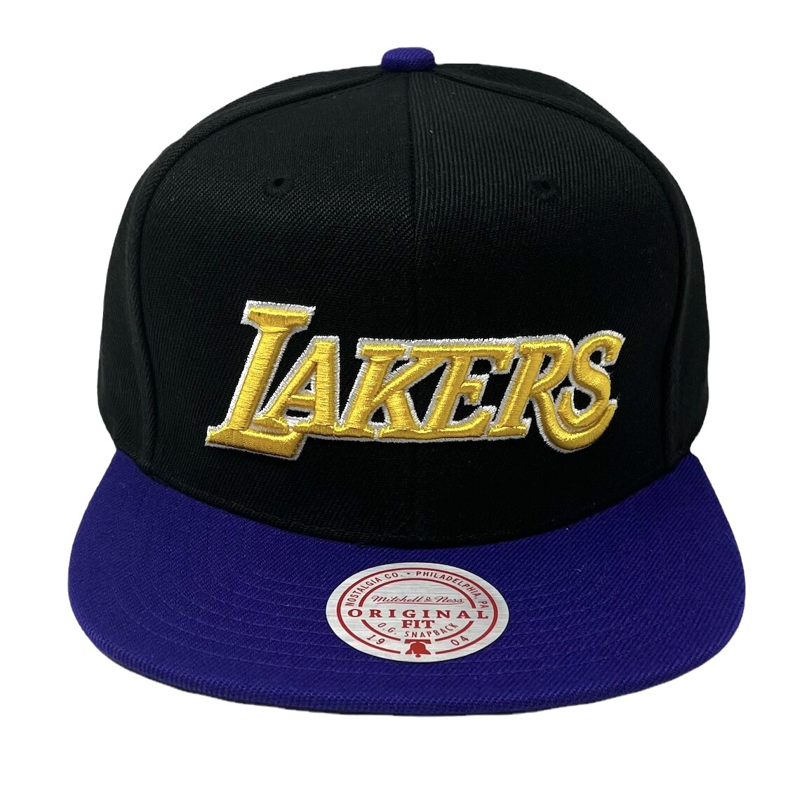 Men's Los Angeles Lakers Mitchell & Ness Black Core Basic Snapback Hat