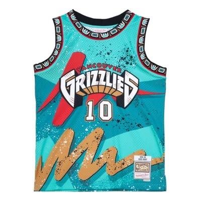 Vancouver Grizzlies Mike Bibby 1998-99 Men’s Hyper Mitchell & Ness Swingman Jersey