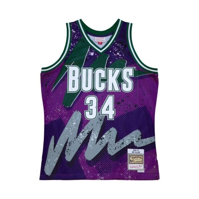 Milwaukee Bucks Ray Allen 2000-01 Men’s Hyper Mitchell & Ness Swingman Jersey
