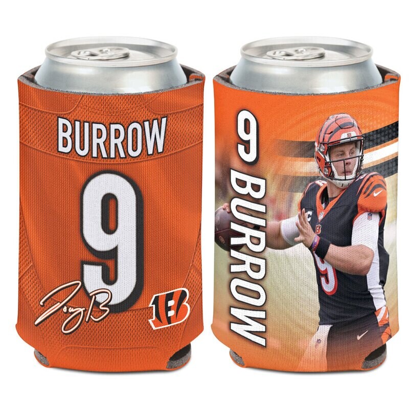 Cincinnati Bengals Joe Burrow 12 Ounce Can Cooler Koozie