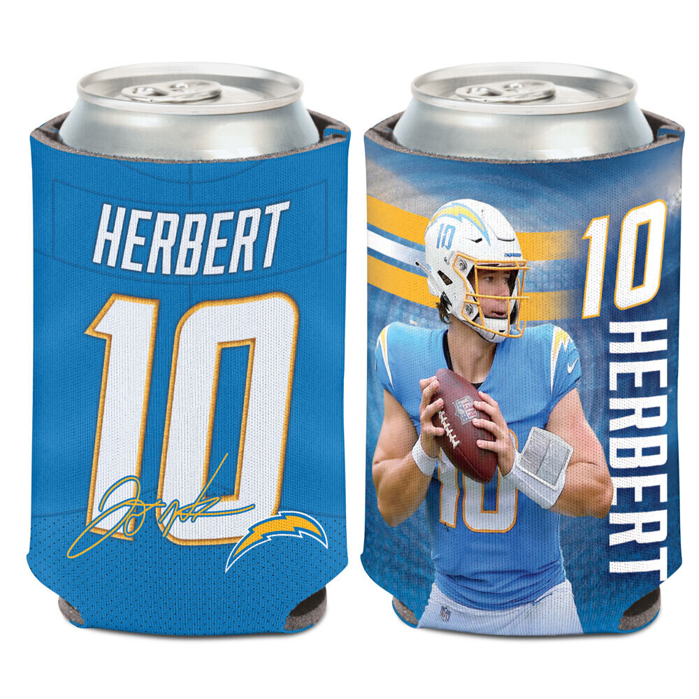 Los Angeles Chargers Justin Herbert 12 Ounce Can Cooler Koozie