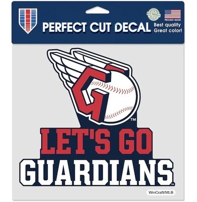 Cleveland Guardians 8" x 8" Perfect Cut Color Decal