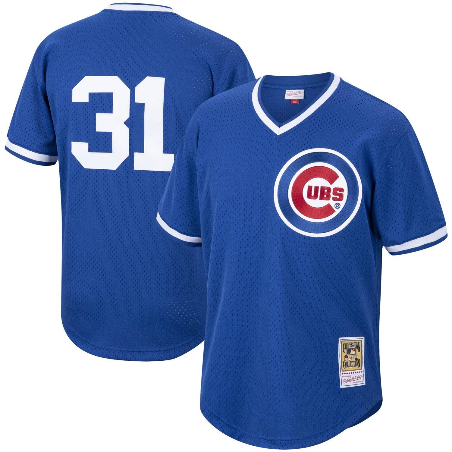 Chicago Cubs Greg Maddux 1987 Men's Blue Mitchell & Ness Mesh Jersey