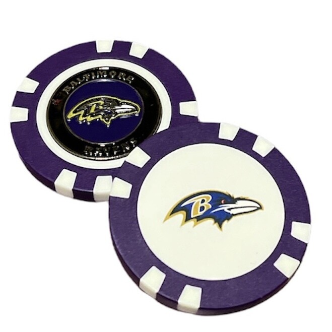 Baltimore Ravens Golf Ball Marker Poker Chip