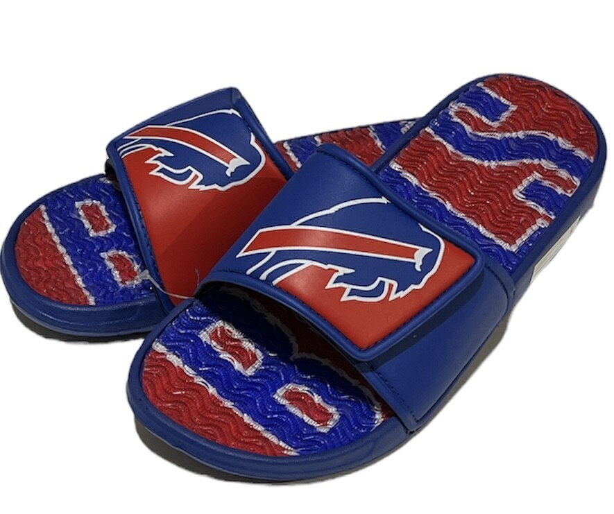 FOCO NFL Buffalo Bills Men\'s Gel Slide Sandals Blue Red Size XL 13-14 NEW FOCO Buffalo Bills NFL Men main image 2