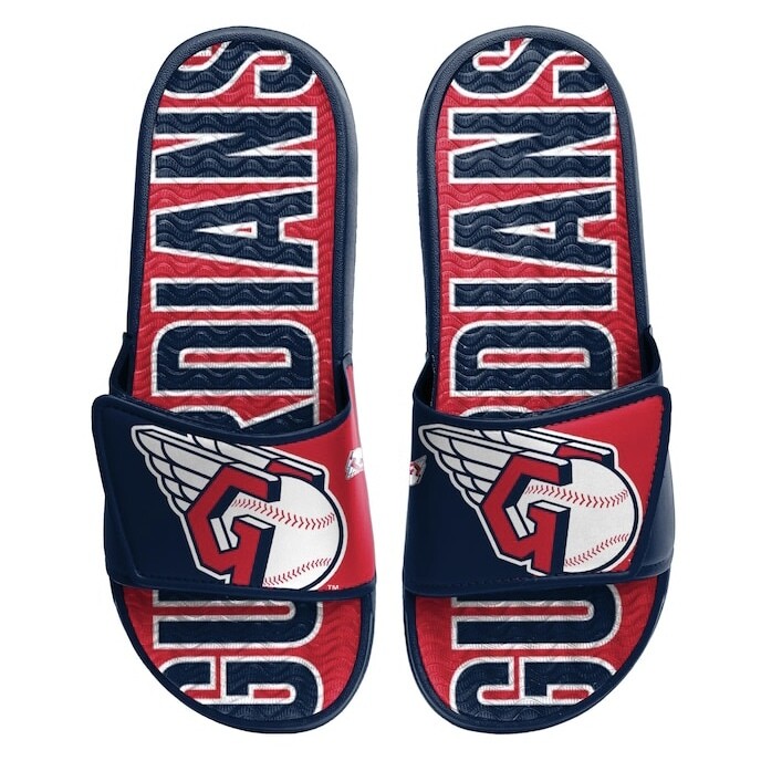 Cleveland Guardians Men’s Logo Wordmark Gel Slide Sandals
