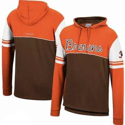Cleveland Browns Men's Team Colors Mitchell & Ness Pullover Hoodie