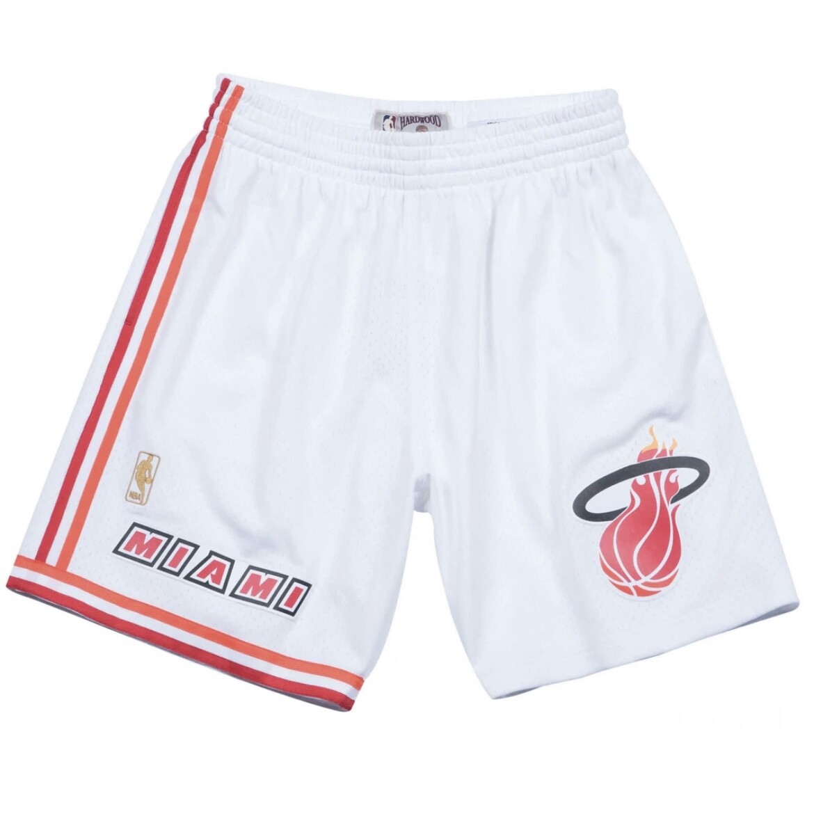Miami Heat 96-97 Men's White Mitchell & Ness Swingman Shorts